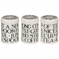 Elite Emma Bridgewater Black Toast Round Caddies - Set of 3