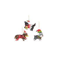 Premier Decorations 6cm Resin Dog Ornaments - Assorted