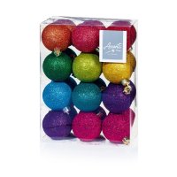 Premier Decorations Accents 24mm x 60mm Rainbow Glitter Balls