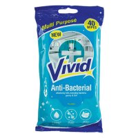 Vivid Anti-Bacterial Surface Wipes - 40 Wipes