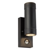 Searchlight Coastal Outdoor LED 2 Light Wall Light IP44 Black Polypropylene