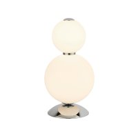 Searchlight Snowball Table Lamp Chrome & Opal Glass Shade