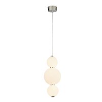 Searchlight Snowball 3 Light Ceiling Pendant Chrome & Opal Glass Shade