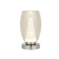 Searchlight Cyclone Table Lamp Chrome & Clear Glass