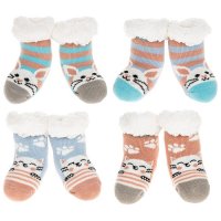 Nuzzles Toddler Bunny/Kitty Sherpa Socks - Assorted