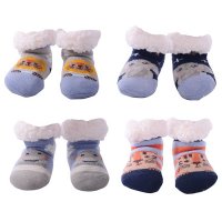 Nuzzles Toddler Boy Safari Sherpa Socks - Assorted