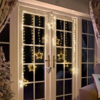 Three Kings Low Voltage Star Curtain Lights - Warm White