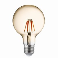 Searchlight Dimmable LED Filament Globe Lamp (95MM) E27 6w Amber Glass