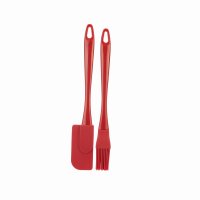 Fusion Twist 2 Pack Mini Pastry Brush & Jar Scraper Set - Red