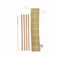 &Again Bronze Long Straws (Pack of 4)