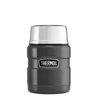 Thermos Gun Metal Stainless Steel Food Flask - 470ml