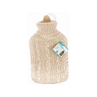 Ashley Hot Water Bottle with Cable Knit Cover