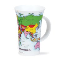 Dunoon Glencoe China 500ml Mug - Map Of The World