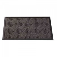 Outside In Opti-Mat Chequered Rubber Backed 45 x 75cm - Anthracite