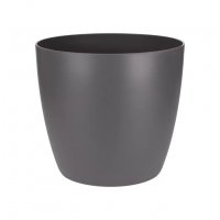 Elho Brussels Round Anthracite Plant Pots - Various Sizes