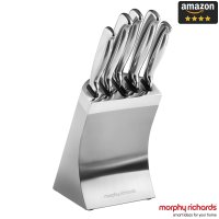 Morphy Richards Accents 5 Piece Knife Block - Silver