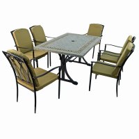 Burlington Dining Table With 6 Ascot Deluxe Chairs Set