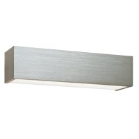Endon Shale 1 Light Wall 8W Warm White Brushed Silver Anodised