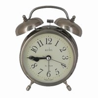 Acctim Pembridge Bell Alarm Clock - Silver