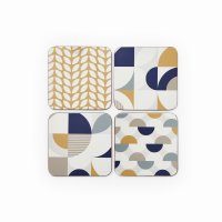 Cooksmart Bauhaus Geo Coasters - Pack of 4