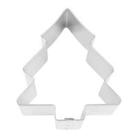 Anniversary House Snow Covered Christmas Tree Tin- Plated Cookie Cutter