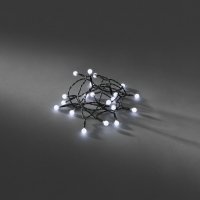 Konstsmide 50 White Cherry LED Lights with Black Wire