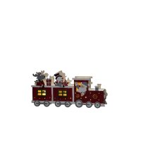 Konstsmide Battery/USB Operated Red Wooden Train with Warm White LED
