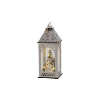 Konstsmide Wooden Lantern with Church - White