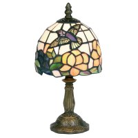 Oaks Lighting Tiffany Style Hummingbird Table Lamp
