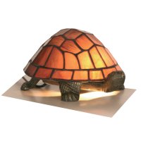 Oaks Lighting Tiffany Style Tortoise Novelty Table Lamp Purple