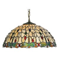 Oaks Lighting Tiffany Style Dragonfly II Ceiling Light