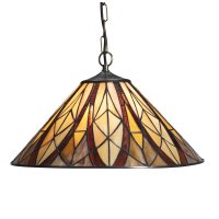 Oaks Lighting Tiffany Style Basset Pendant Lamp