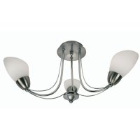 Oaks Lighting Altair 3 Arm Semi-Flush Ceiling Light Chrome