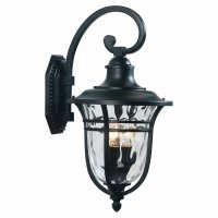 Oaks Lighting Thirsk 3 Light Outdoor Wall Light Black