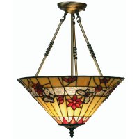 Oaks Lighting Tiffany Style Butterfly Ceiling Light