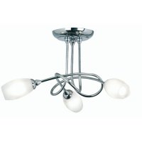 Oaks Lighting Tara 3 Light Semi-Flush Fitting Chrome