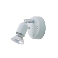 Oaks Lighting Bas Single Switched Spot Light White