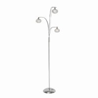 Oaks Lighting Toulon Crystal Floor Lamp Chrome