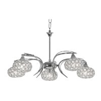 Oaks Lighting Toulon Crystal 5 Light Chandelier Chrome