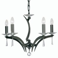 Oaks Lighting Wroxton 5 Light Chandelier Titanium