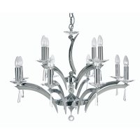 Oaks Lighting Wroxton 12 Light Chandelier Chrome