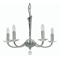 Oaks Lighting Bahia 5 Light Chandelier Chrome