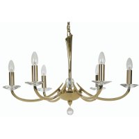 Oaks Lighting Bahia 6 Light Chandelier Gold