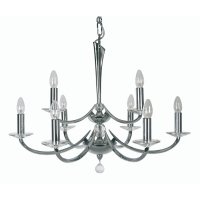 Oaks Lighting Bahia 9 Light Chandelier Chrome