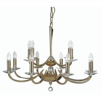 Oaks Lighting Bahia 12 Light Chandelier Gold