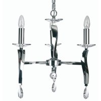 Oaks Lighting Aire 3 Light Chandelier Chrome