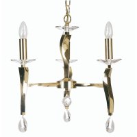 Oaks Lighting Aire 3 Light Chandelier Gold