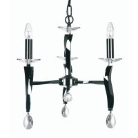 Oaks Lighting Aire 3 Light Chandelier Titanium