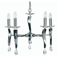 Oaks Lighting Aire 5 Light Chandelier Chrome