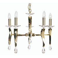 Oaks Lighting Aire 5 Light Chandelier Gold